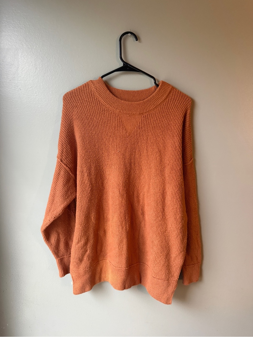 Aerie Orange Oversized Knit Crewneck Sweater Women’s S/P